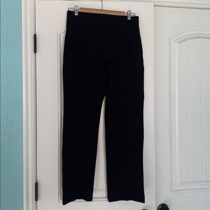 Ann Taylor Loft Pull On Straight Pants in Ponte pull on ankle black S small